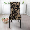 Gold Rose Floral Chair Cover-grizzshop