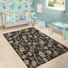 Gold Rose Floral Floor Mat-grizzshop