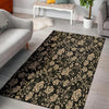 Gold Rose Floral Floor Mat-grizzshop