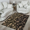 Gold Rose Floral Floor Mat-grizzshop