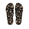 Gold Rose Floral Men's Flip Flops-grizzshop