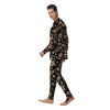 Gold Rose Floral Men's Pajamas-grizzshop