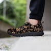 Gold Rose Floral Men's Sneakers-grizzshop