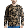 Gold Rose Floral Men's Sweatshirt-grizzshop