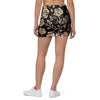 Gold Rose Floral Mini Skirt-grizzshop