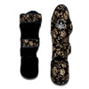 Gold Rose Floral Muay Thai Shin Guard-grizzshop