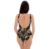 Gold Rose Floral One Piece Swimsuite-grizzshop