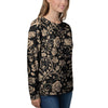 Gold Rose Floral Women's Sweatshirt-grizzshop