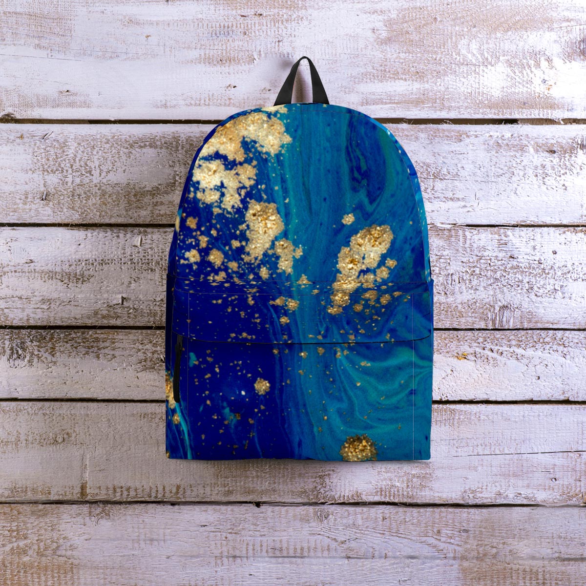 Gold Sapphire Marble Backpack-grizzshop