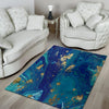 Gold Sapphire Marble Floor Mat-grizzshop