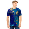 Gold Sapphire Marble Men T Shirt-grizzshop