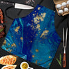 Gold Sapphire Marble Men's Apron-grizzshop