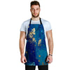 Gold Sapphire Marble Men's Apron-grizzshop