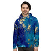 Gold Sapphire Marble Men's Hoodie-grizzshop