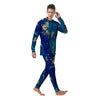 Gold Sapphire Marble Men's Pajamas-grizzshop