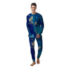 Gold Sapphire Marble Men's Pajamas-grizzshop