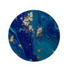 Gold Sapphire Marble Round Rug-grizzshop