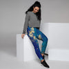 Gold Sapphire Marble Women's Joggers-grizzshop