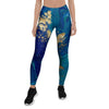 Gold Sapphire Marble Women's Leggings-grizzshop