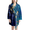 Gold Sapphire Marble Women's Robe-grizzshop
