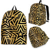 Gold Star Pattern Print Backpack-grizzshop