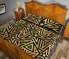 Gold Star Pattern Print Bed Set Quilt-grizzshop