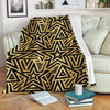 Gold Star Pattern Print Blanket-grizzshop