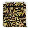 Gold Star Pattern Print Duvet Cover Bedding Set-grizzshop