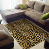 Gold Star Pattern Print Floor Mat-grizzshop