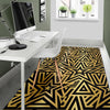 Gold Star Pattern Print Floor Mat-grizzshop