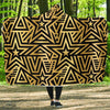 Gold Star Pattern Print Hooded Blanket-grizzshop