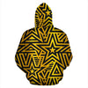 Gold Star Pattern Print Men Women Pullover Hoodie-grizzshop