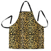 Gold Star Pattern Print Men's Apron-grizzshop