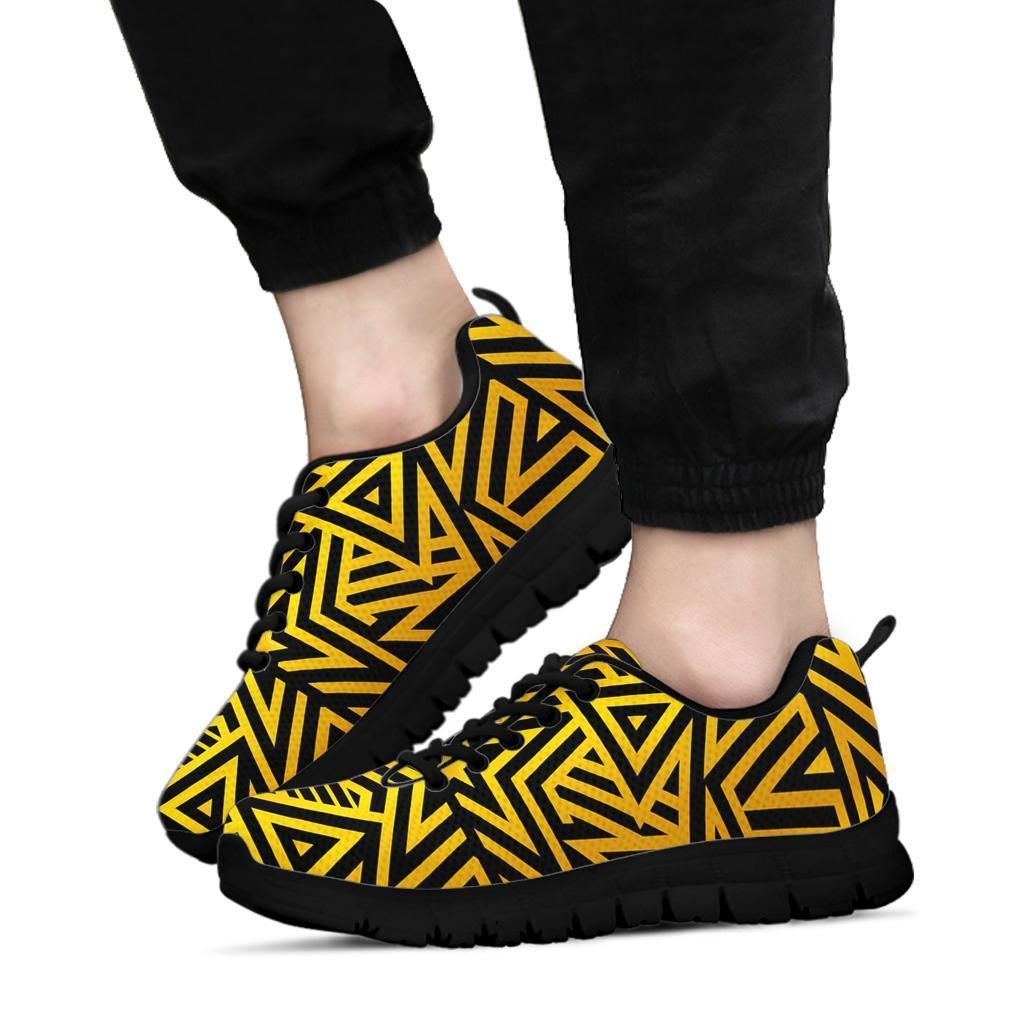 Gold Star Pattern Print Sneaker Shoes For Men Women-grizzshop