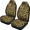 Gold Star Pattern Print Universal Fit Car Seat Covers-grizzshop