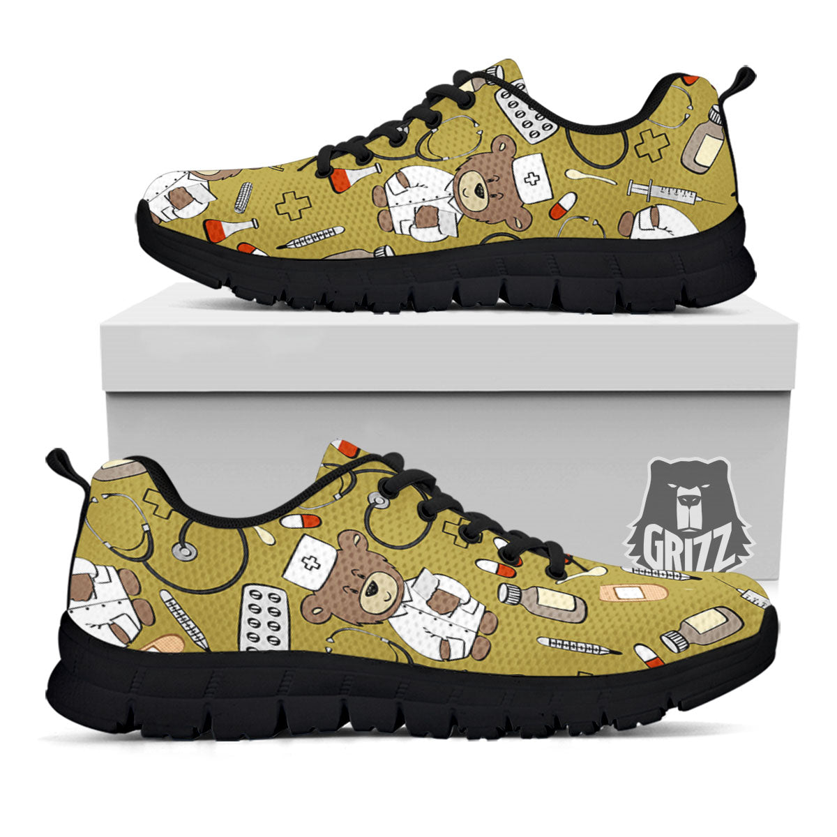 Gold Teddy Bear Nurse - Sneakers-grizzshop