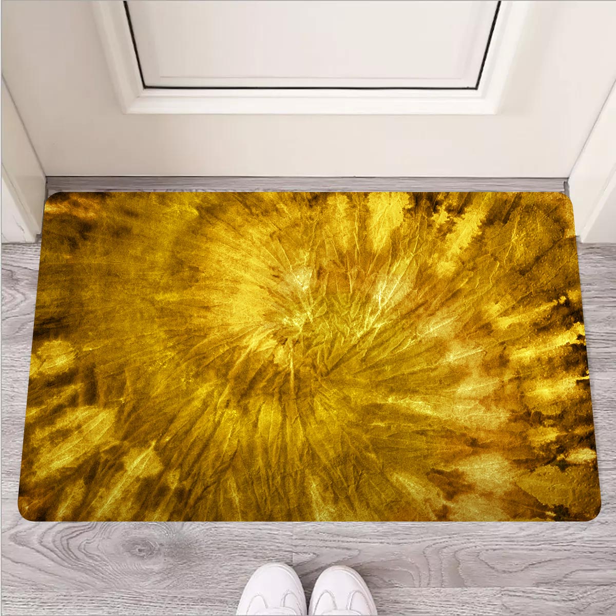 Gold Tie Dye Door Mat-grizzshop