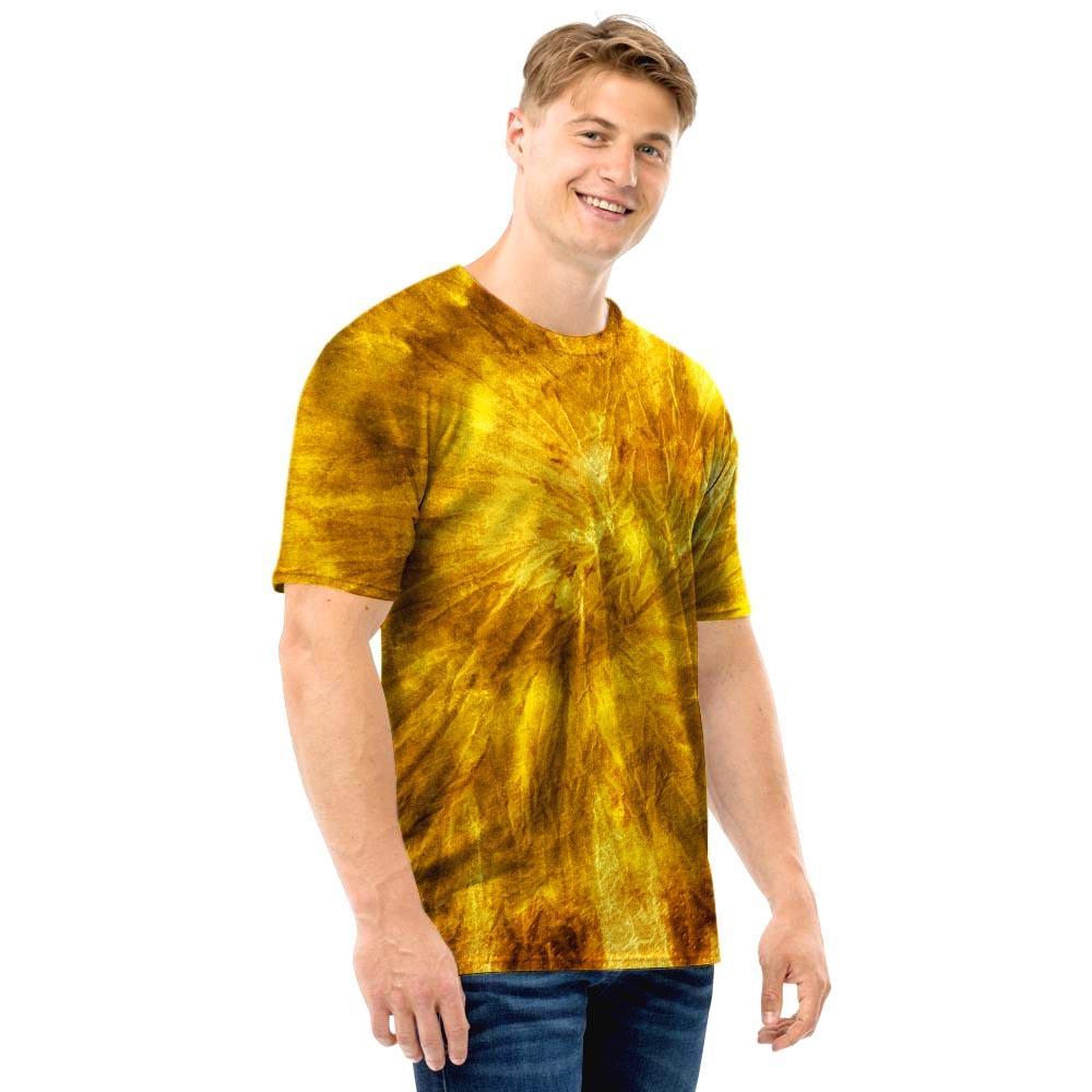 Gold Tie Dye Men T Shirt-grizzshop