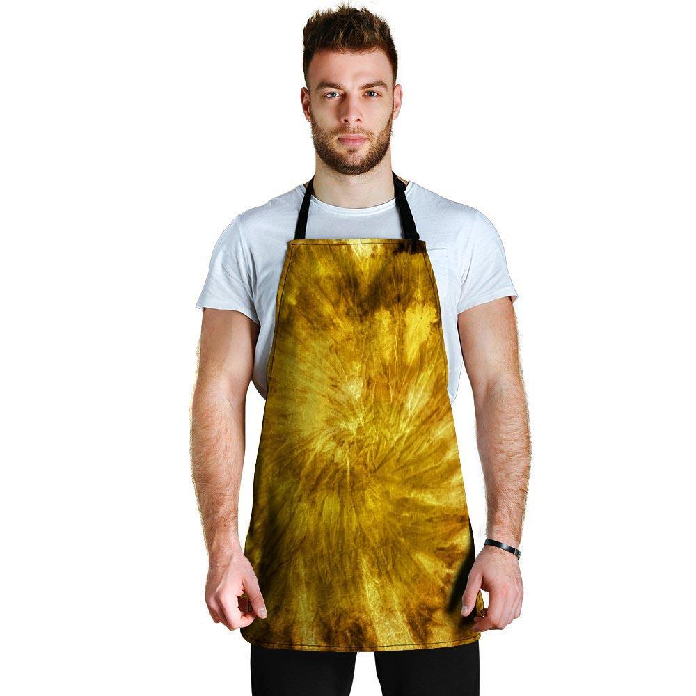 Gold Tie Dye Men's Apron-grizzshop