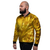 Gold Tie Dye Men's Bomber Jacket-grizzshop