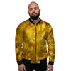 Gold Tie Dye Men's Bomber Jacket-grizzshop