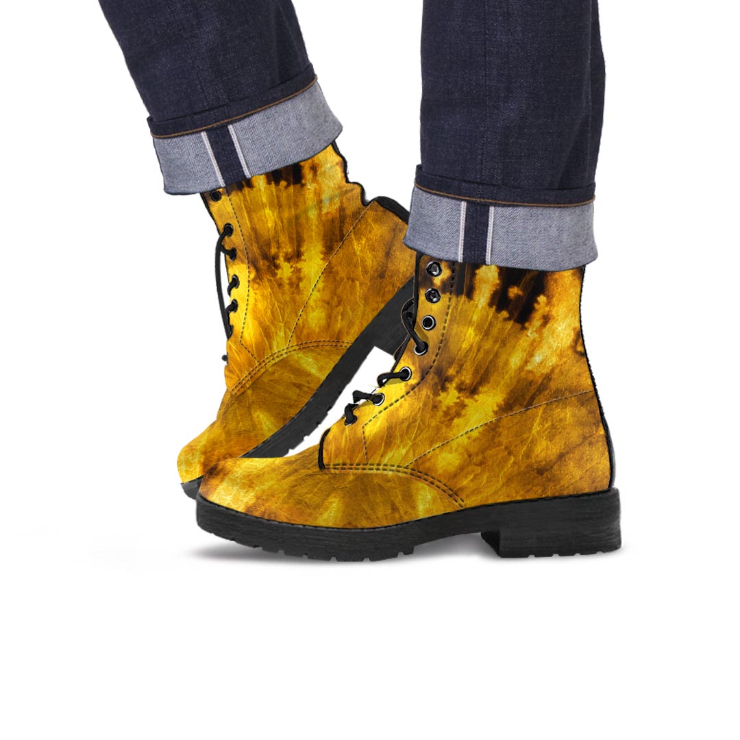 Gold Tie Dye Men's Boots-grizzshop