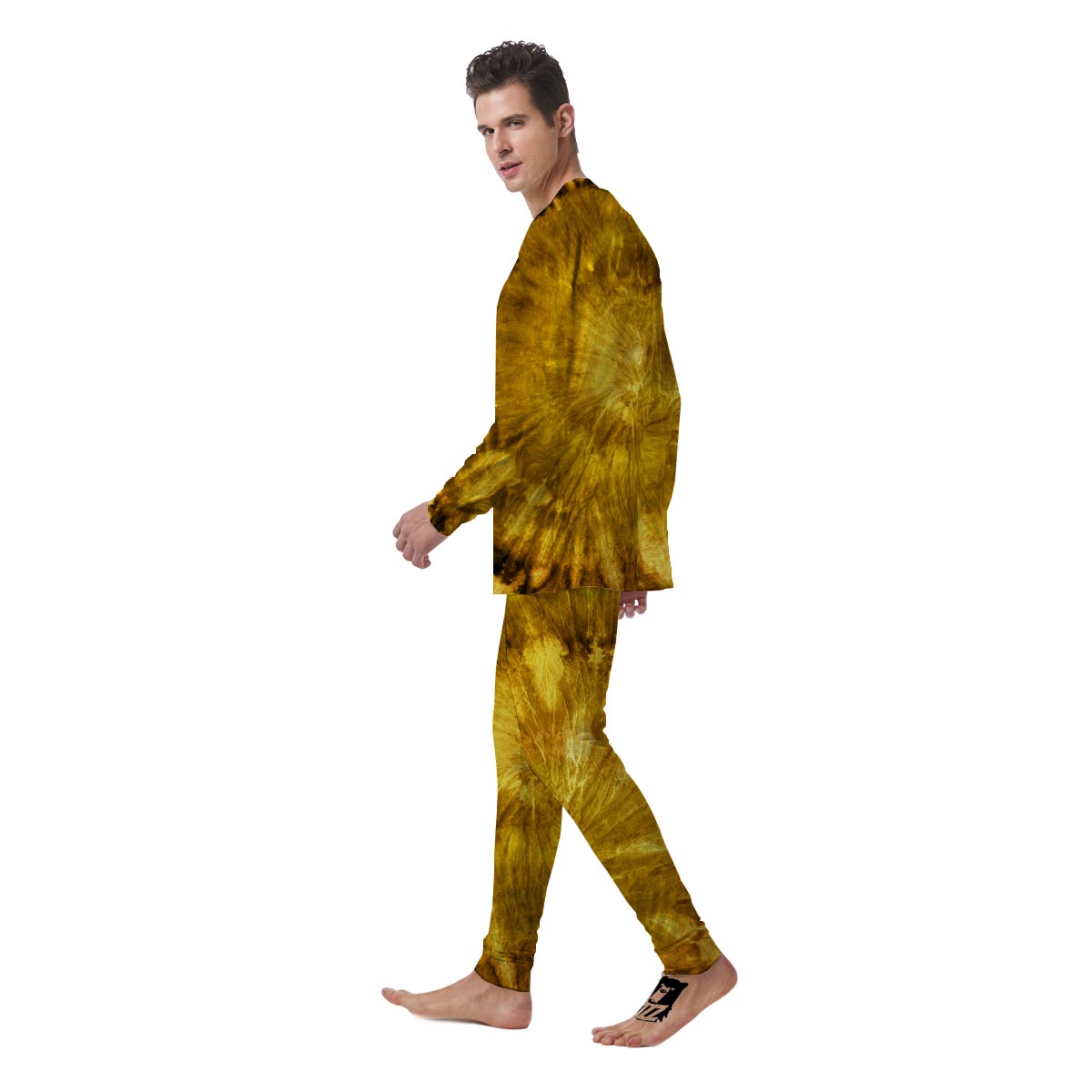 Gold Tie Dye Men's Pajamas-grizzshop