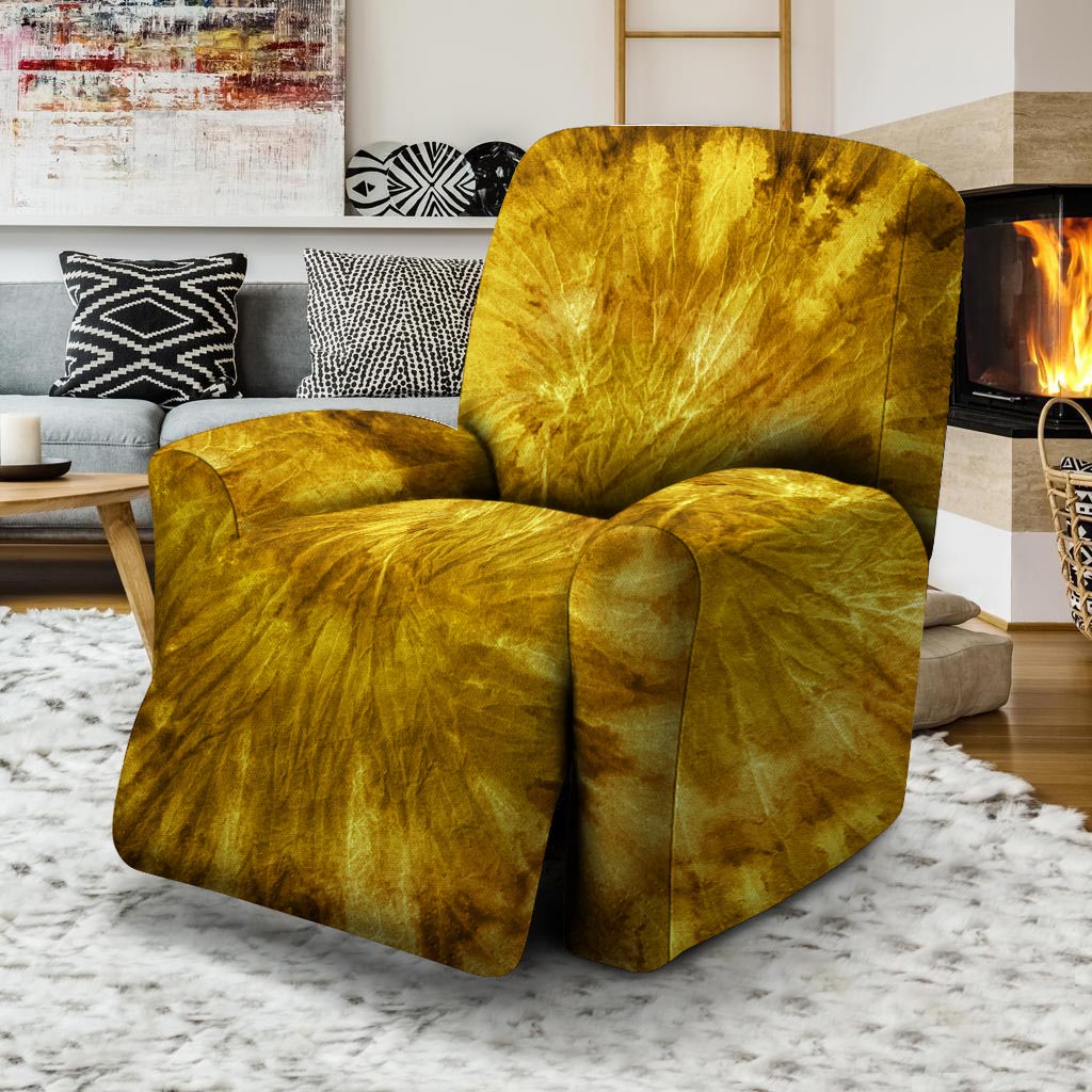 Gold Tie Dye Recliner Cover-grizzshop