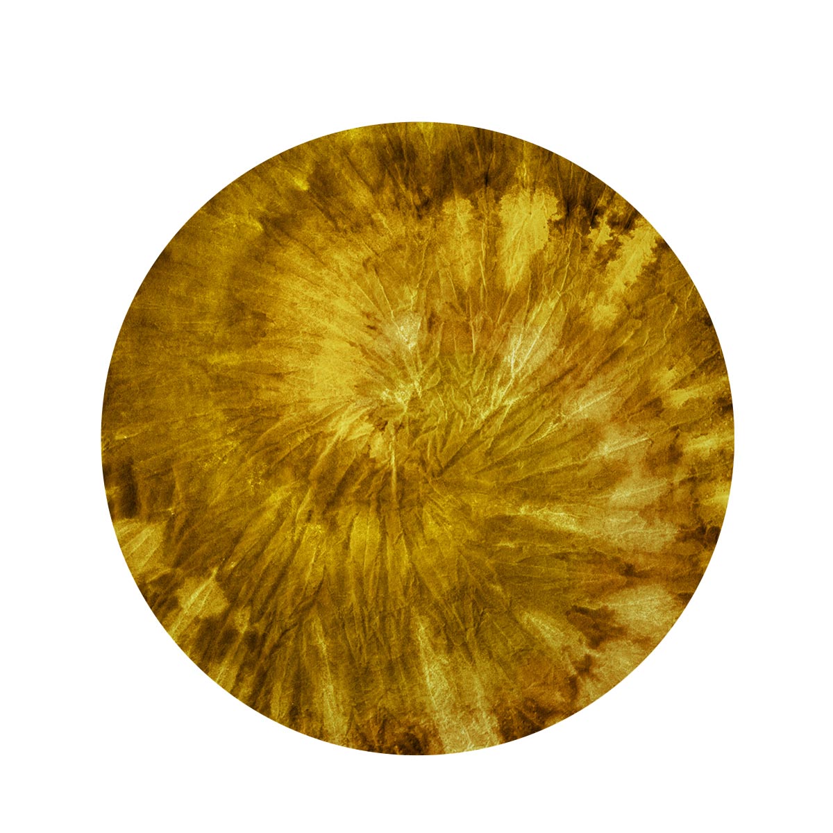 Gold Tie Dye Round Rug-grizzshop