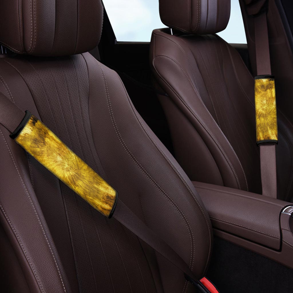 Gold Tie Dye Seat Belt Cover-grizzshop