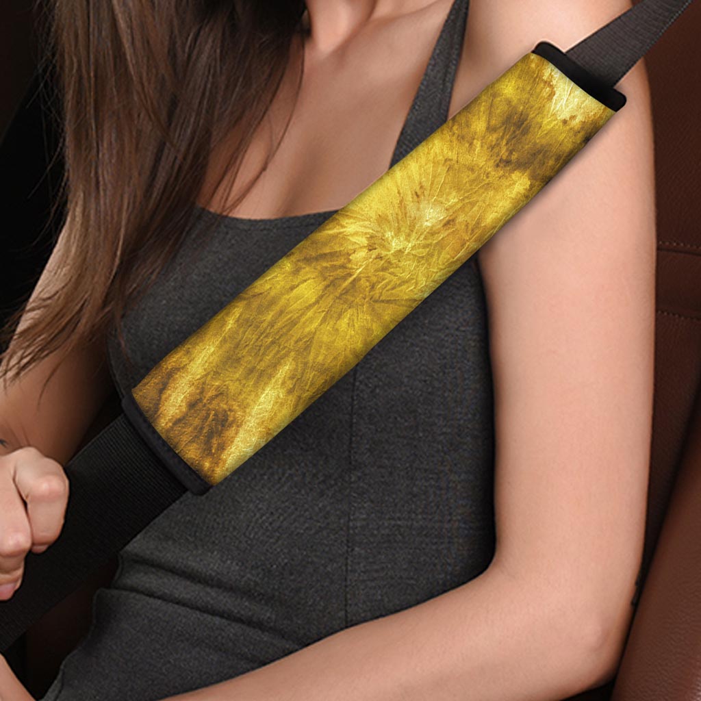 Gold Tie Dye Seat Belt Cover-grizzshop