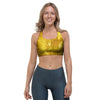 Gold Tie Dye Sports Bra-grizzshop