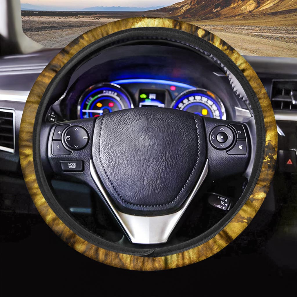 Gold Tie Dye Steering Wheel Cover-grizzshop