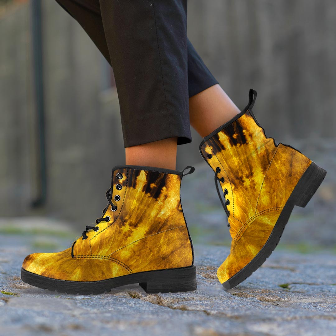 Gold Tie Dye Women's Boots-grizzshop